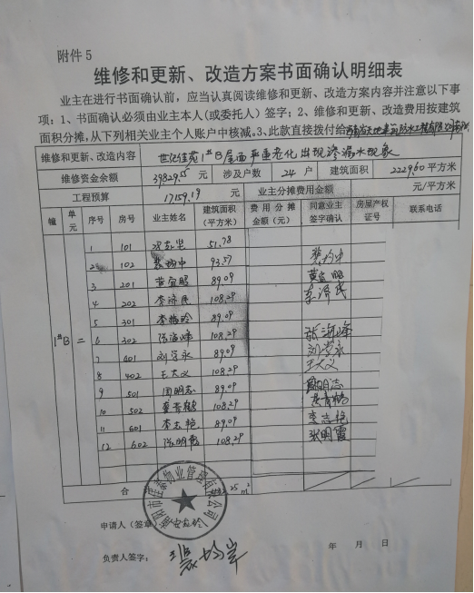 楼屋顶渗漏维修改造工程方案和预算的公示